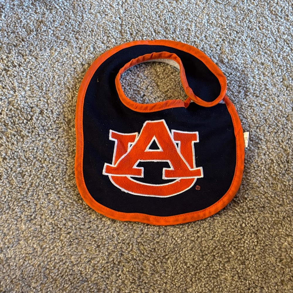 Auburn Tigers Baby Bib - Navy and Orange